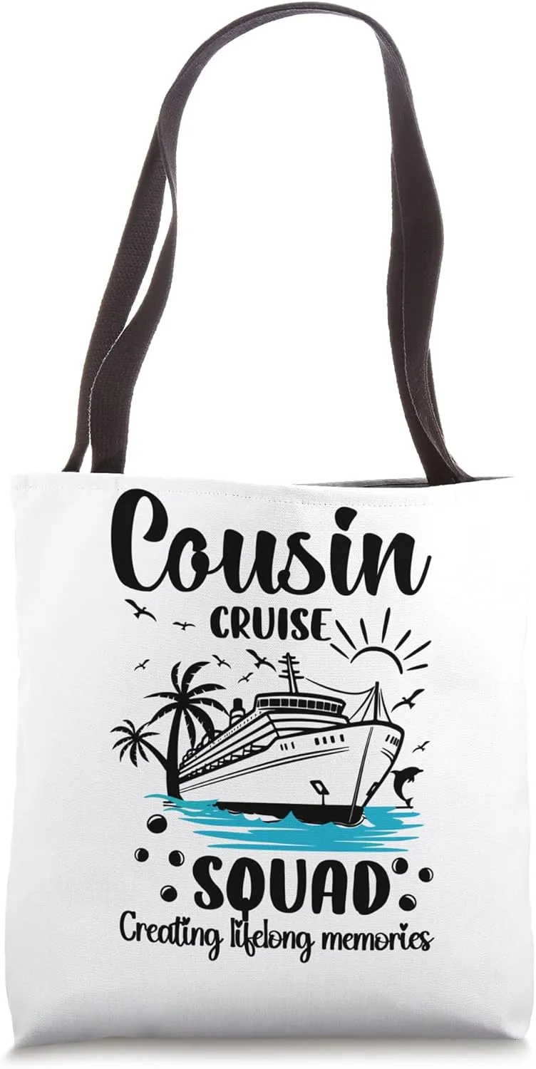 Cousin Cruise Squad 2024 Creating Lifelong Memories Matching Tote Bag