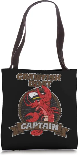 Crawfish Boat Captain Funny Cajun Southern Seafood Tote Bag