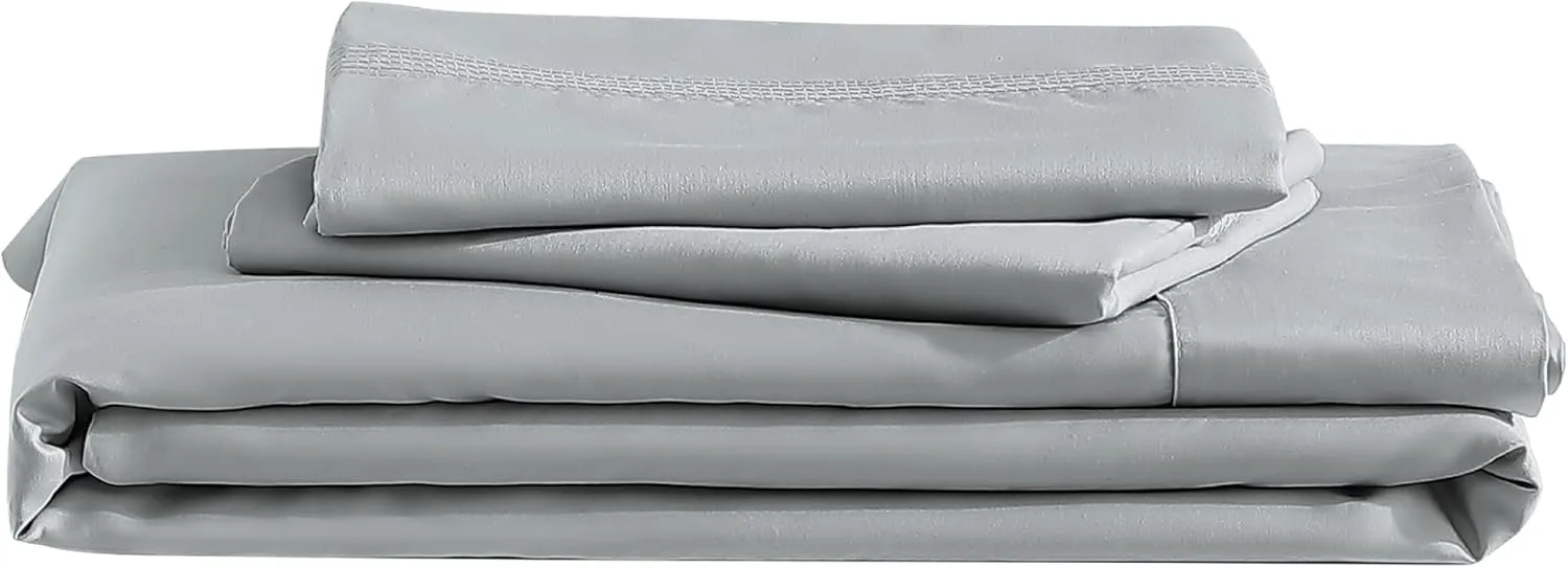Crosby 600 TC 4pc Sateen Sheet Set-King-Pearl Grey