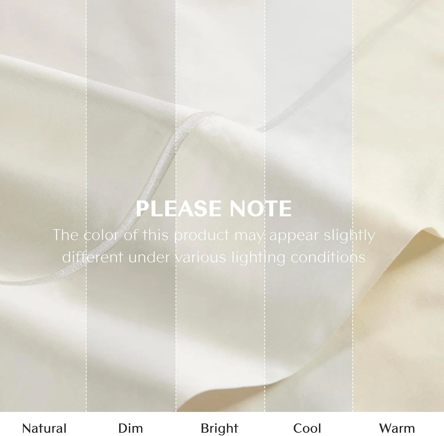 CROSCILL Egyptian Cotton Sheet Luxuriously Soft 500TC Cotton Sheets, Fitted Deep Pocket Sheet Set Fits Up to 18" Mattress, All Seasons 100% Certified Egyptian Cotton Bed Sheets, Queen Ivory 4 Piece