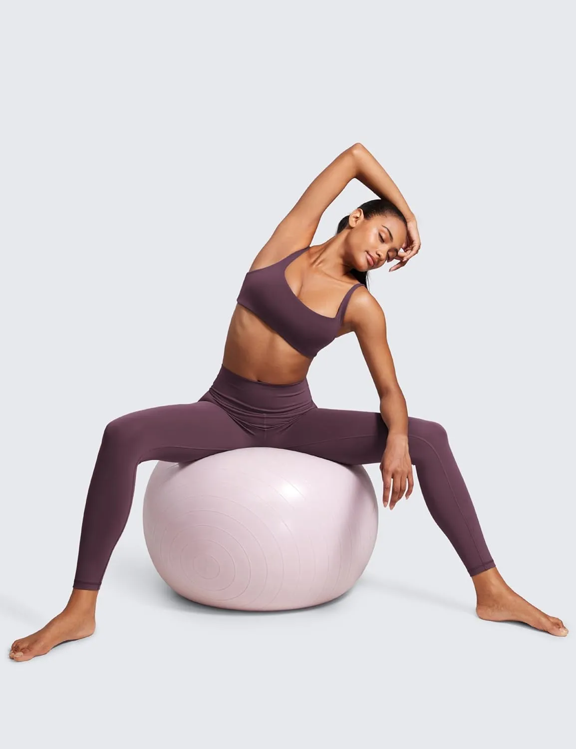 CRZ YOGA Butterluxe Spaghetti Strap Sports Bras for Women - Square Neck Yoga Wireless Low Coverage Padded Cami Crop Top