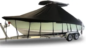 Custom Fitted 7oz 100% Polyester Boat Cover Compatible for a 2018-2022 Sea Born Fx 25 Bay Lt in Solution Dyed Canvas. Made on Demand