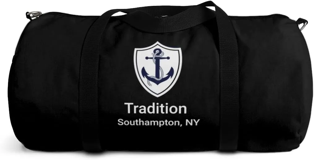 Custom Nautical Duffel Bag, Custom Boat Name Bag, Boat Accessory, Boating Gift, Nautical Yacht Gift, Personalized Anchor New Boat Owner Gift, for Gym, Travel (Black, Large)