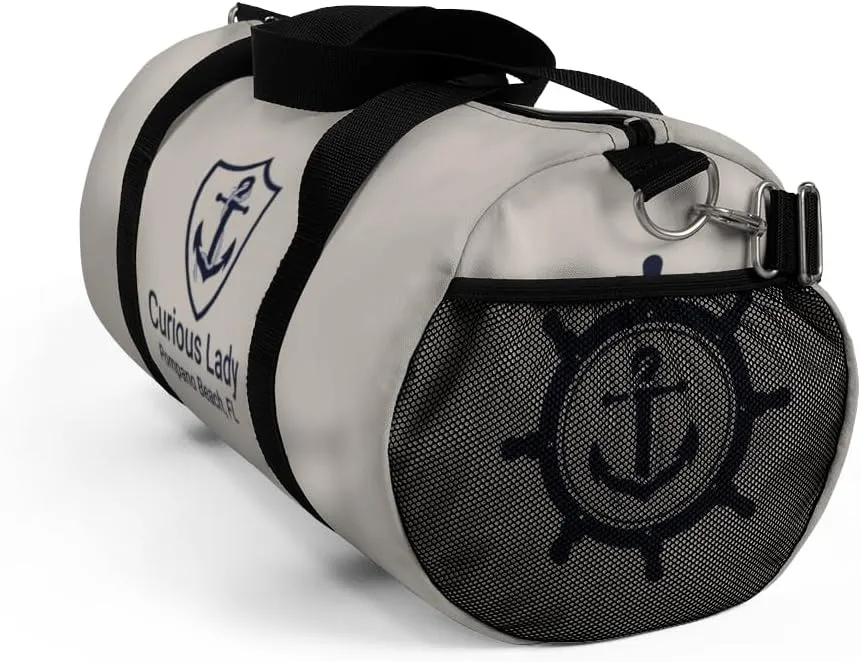 Custom Nautical Duffel Bag, Custom Boat Name Bag, Boat Accessory, Boating Gift, Nautical Yacht Gift, Personalized Anchor New Boat Owner Gift, for Gym, Travel (Canvas, Large)