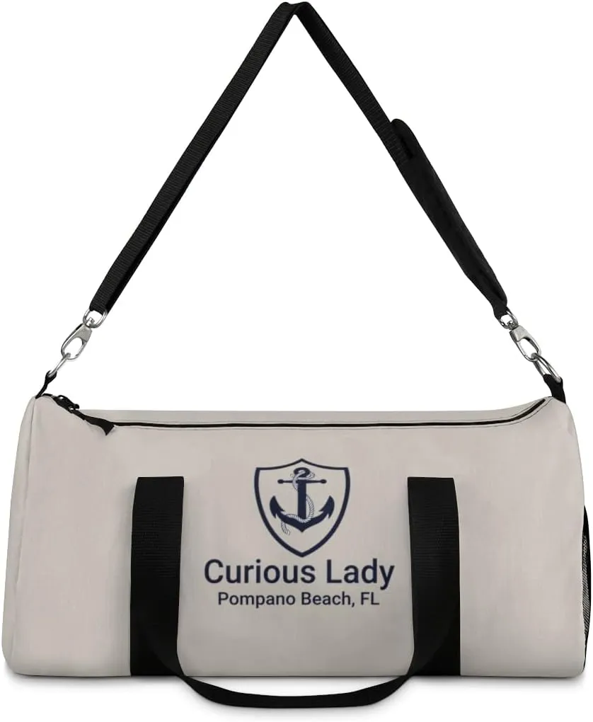 Custom Nautical Duffel Bag, Custom Boat Name Bag, Boat Accessory, Boating Gift, Nautical Yacht Gift, Personalized Anchor New Boat Owner Gift, for Gym, Travel (Canvas, Large)