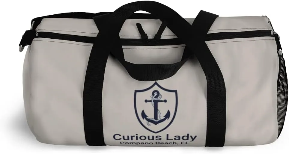 Custom Nautical Duffel Bag, Custom Boat Name Bag, Boat Accessory, Boating Gift, Nautical Yacht Gift, Personalized Anchor New Boat Owner Gift, for Gym, Travel (Canvas, Large)