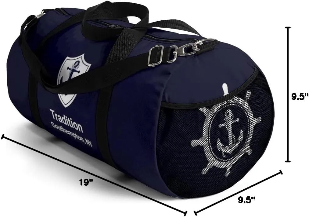 Custom Nautical Duffel Bag, Custom Boat Name Bag, Boat Accessory, Boating Gift, Nautical Yacht Gift, Personalized Anchor New Boat Owner Gift, for Gym, Travel (Canvas, Large)