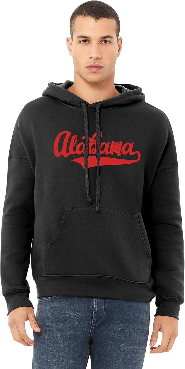 Daxton Adult Unisex Pullover USA Cities State Script Hoodie Fleece Sweatshirt