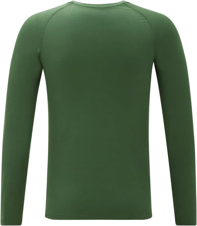 DEVOROPA Youth Boys Compression Thermal Shirt Long Sleeve Fleece Baselayer Soccer Baseball Undershirt