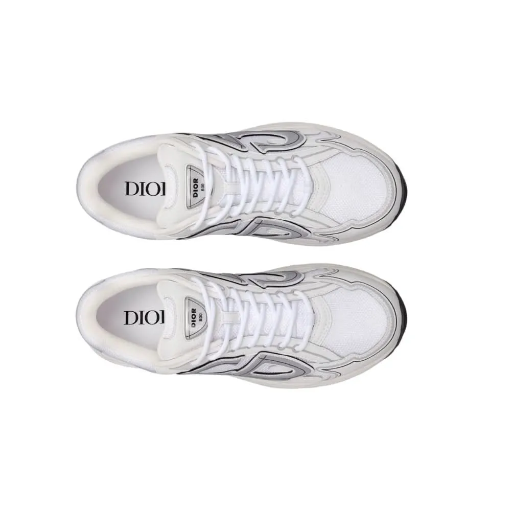 Dior B30 White Mesh And Technical Fabric Low Top Sneakers