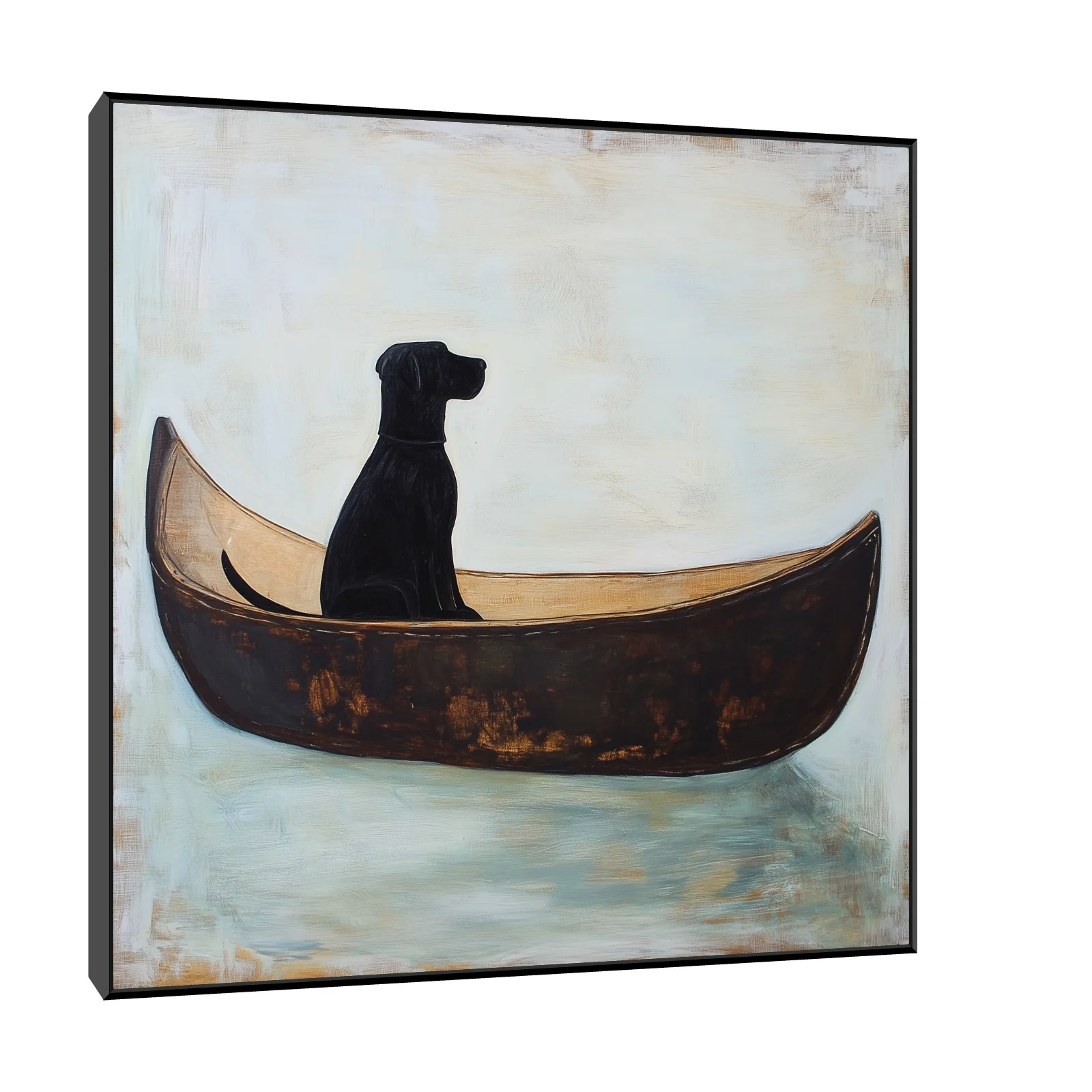 Dog on boat
