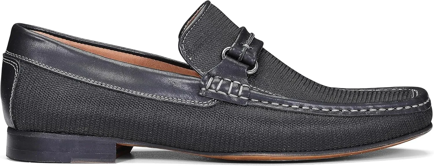 Donald Pliner Donnie Men’s Slip-On Loafer - Stacked Heel – Classic Dress Loafers for Men, Memory Foam Insole, Slip-On Shoes for Men, Comfortable Dress Shoes
