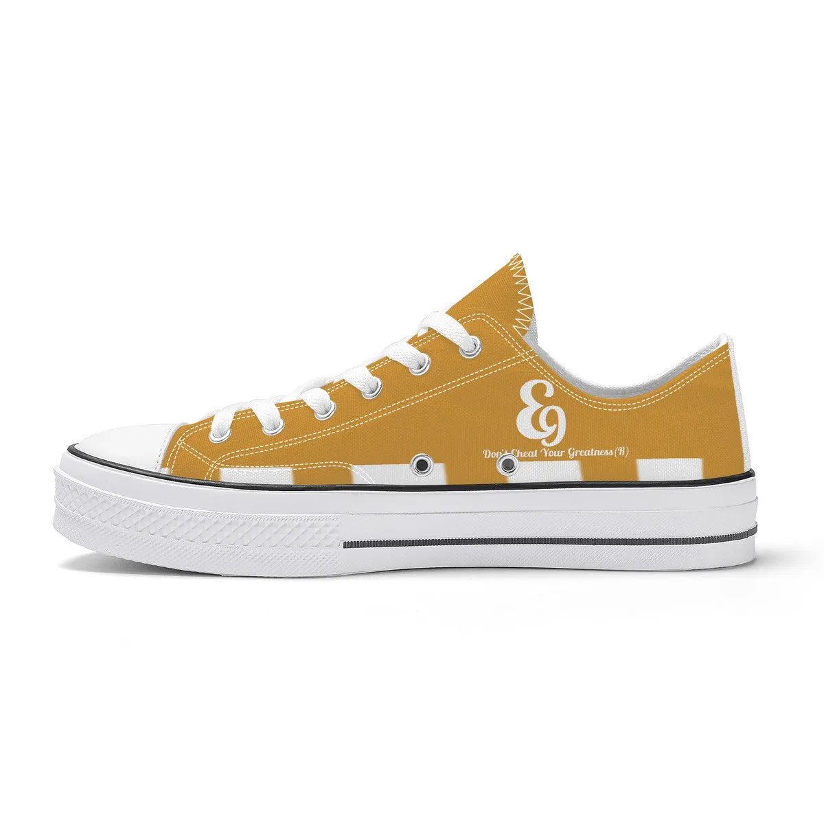 E9 Edition Unisex Classic Low Top Canvas Shoes - White