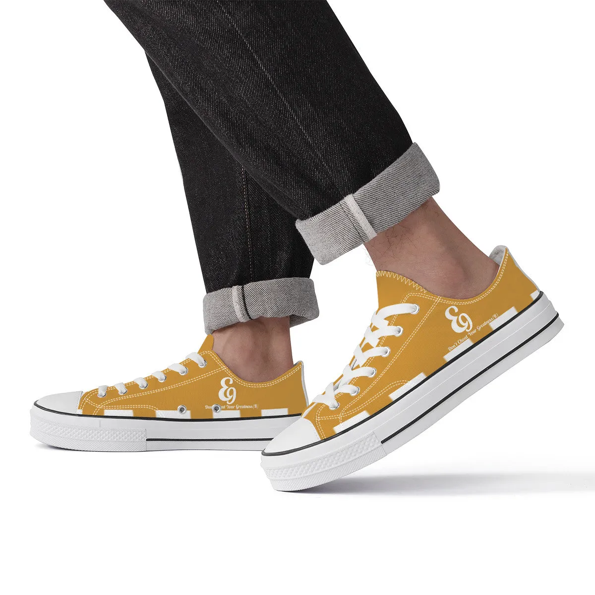 E9 Edition Unisex Classic Low Top Canvas Shoes - White