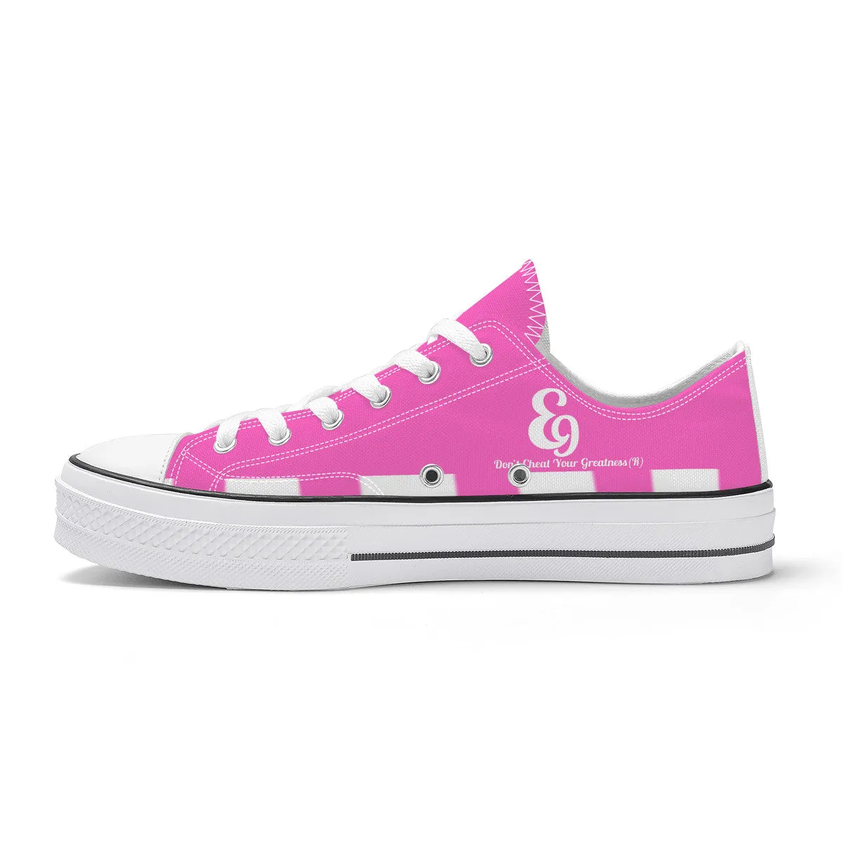 E9 Edition Unisex Classic Low Top Canvas Shoes - White