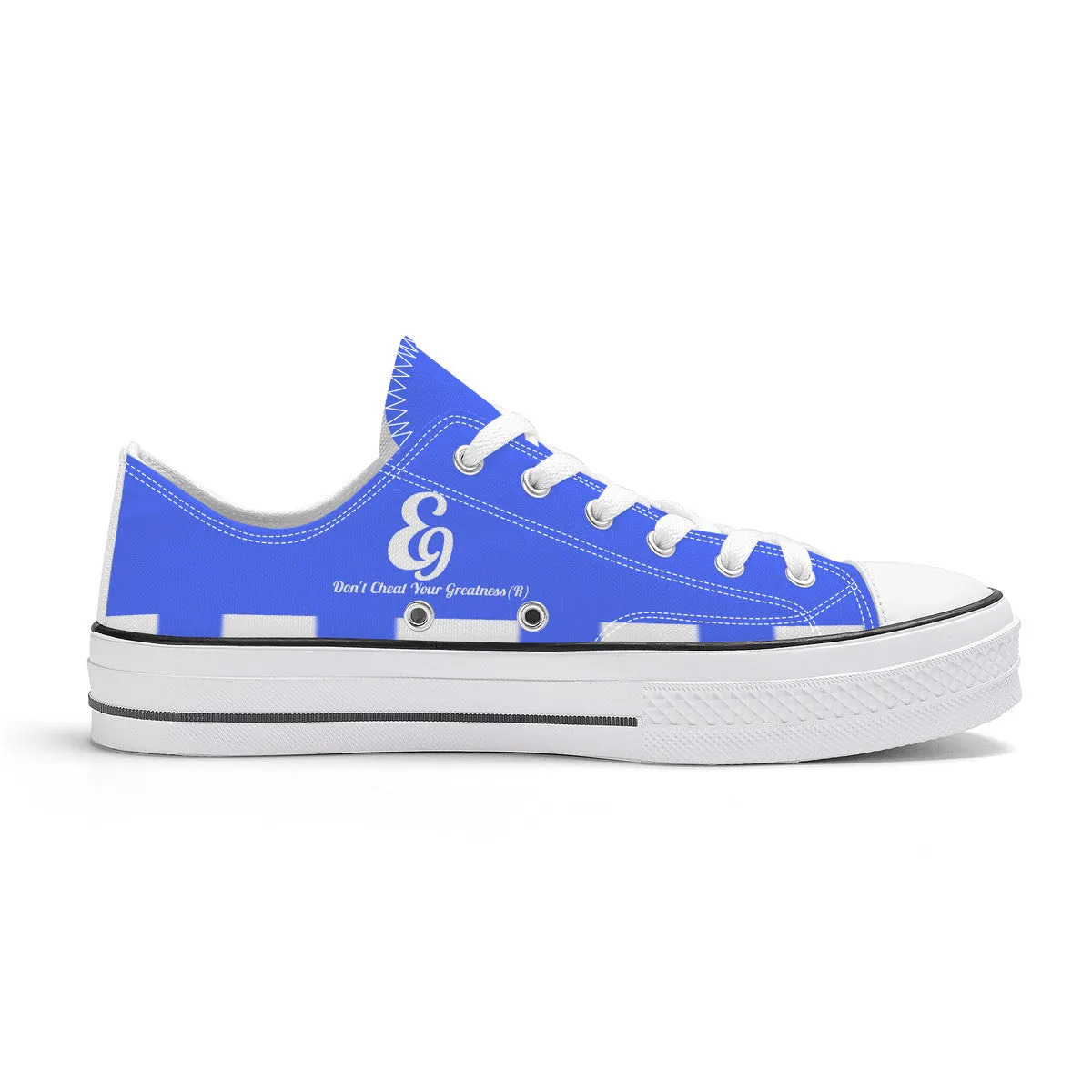 E9 Edition Unisex Classic Low Top Canvas Shoes - White
