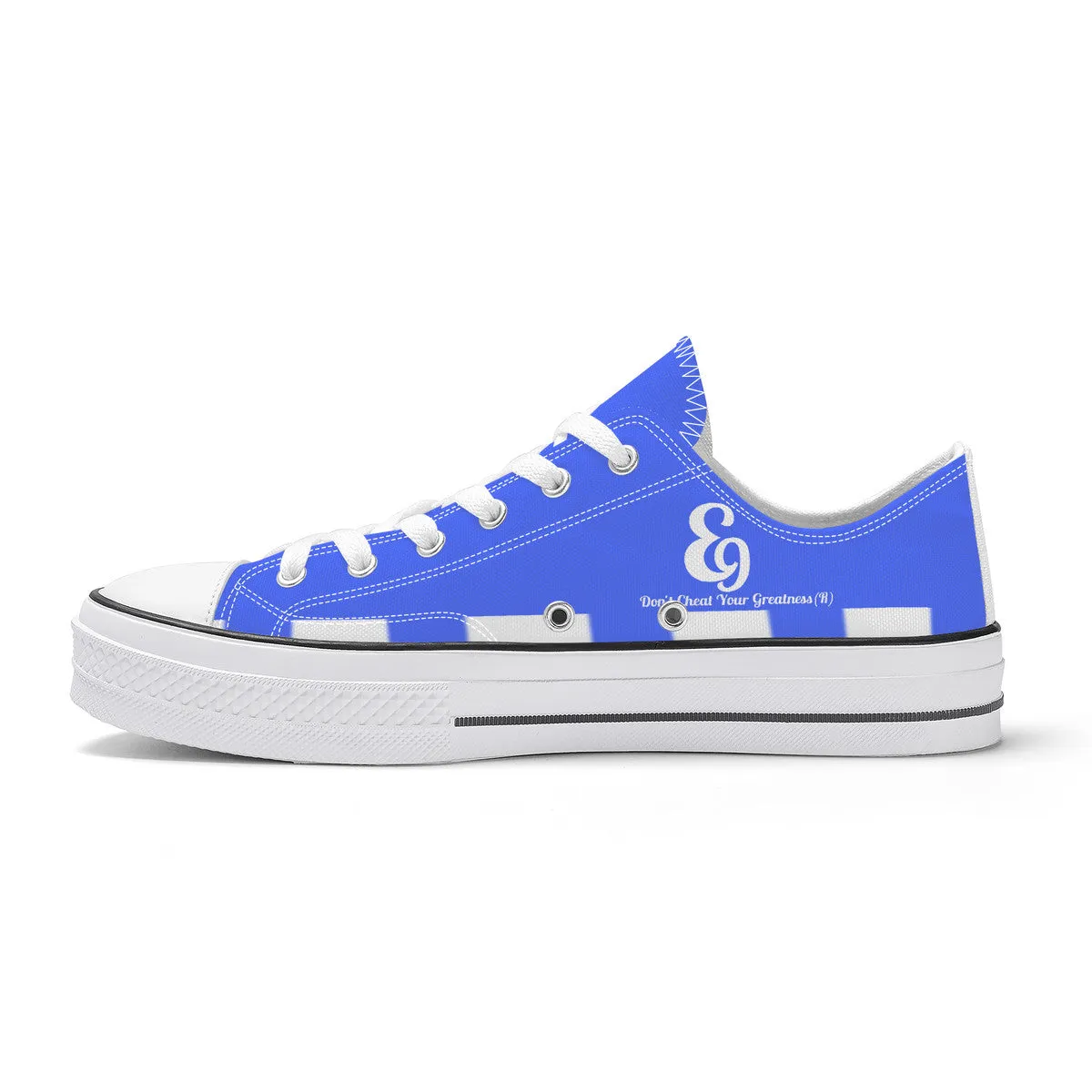 E9 Edition Unisex Classic Low Top Canvas Shoes - White