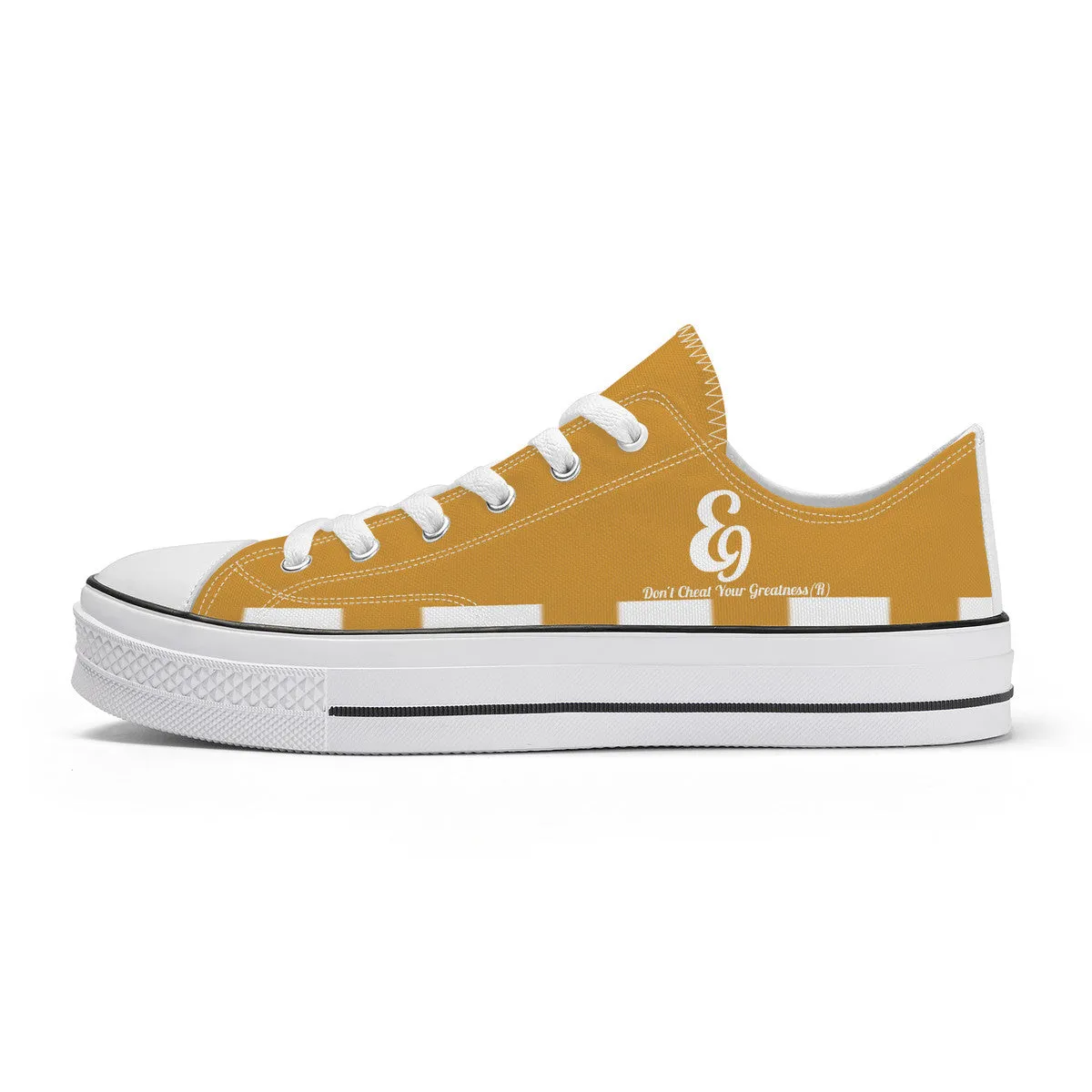 E9 Edition Unisex Classic Low Top Canvas Shoes - White