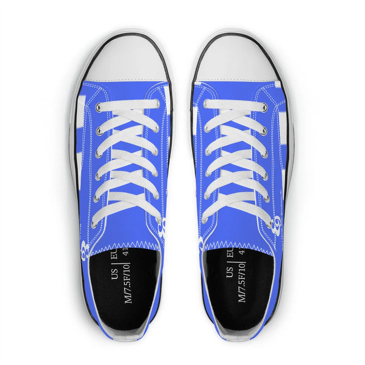 E9 Edition Unisex Classic Low Top Canvas Shoes - White