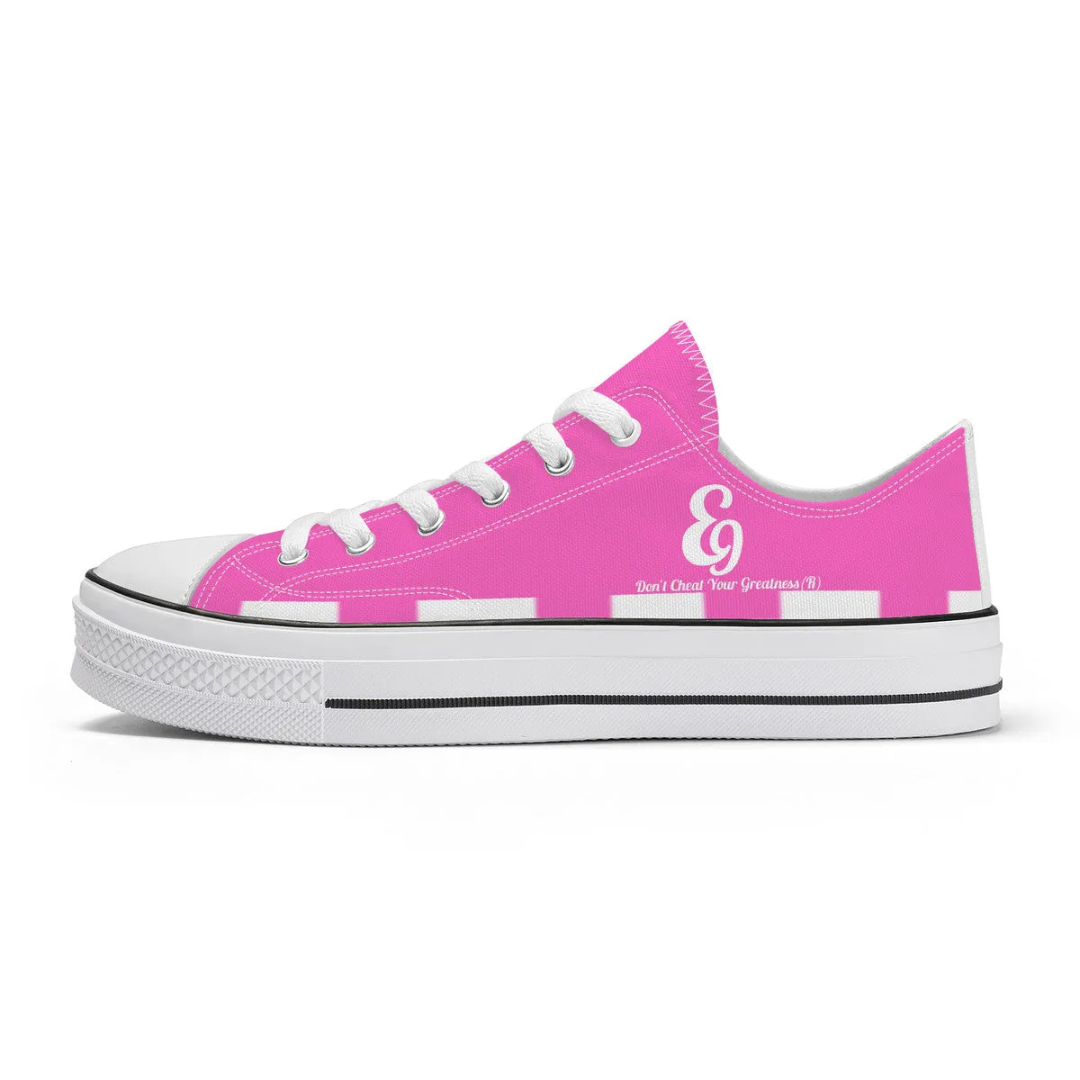 E9 Edition Unisex Classic Low Top Canvas Shoes - White