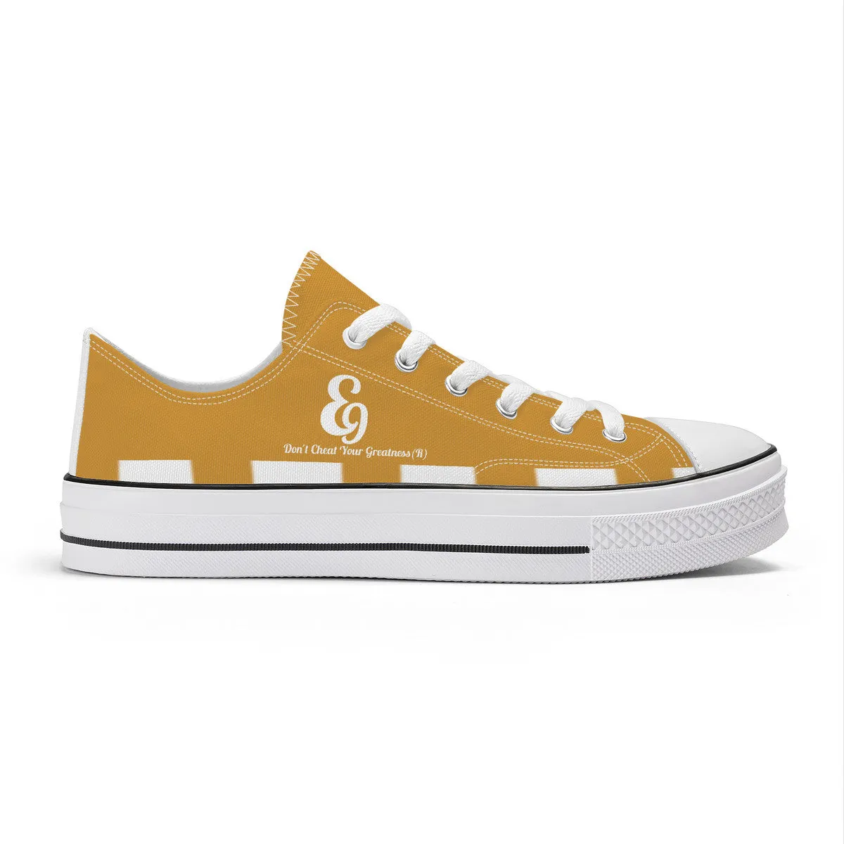 E9 Edition Unisex Classic Low Top Canvas Shoes - White