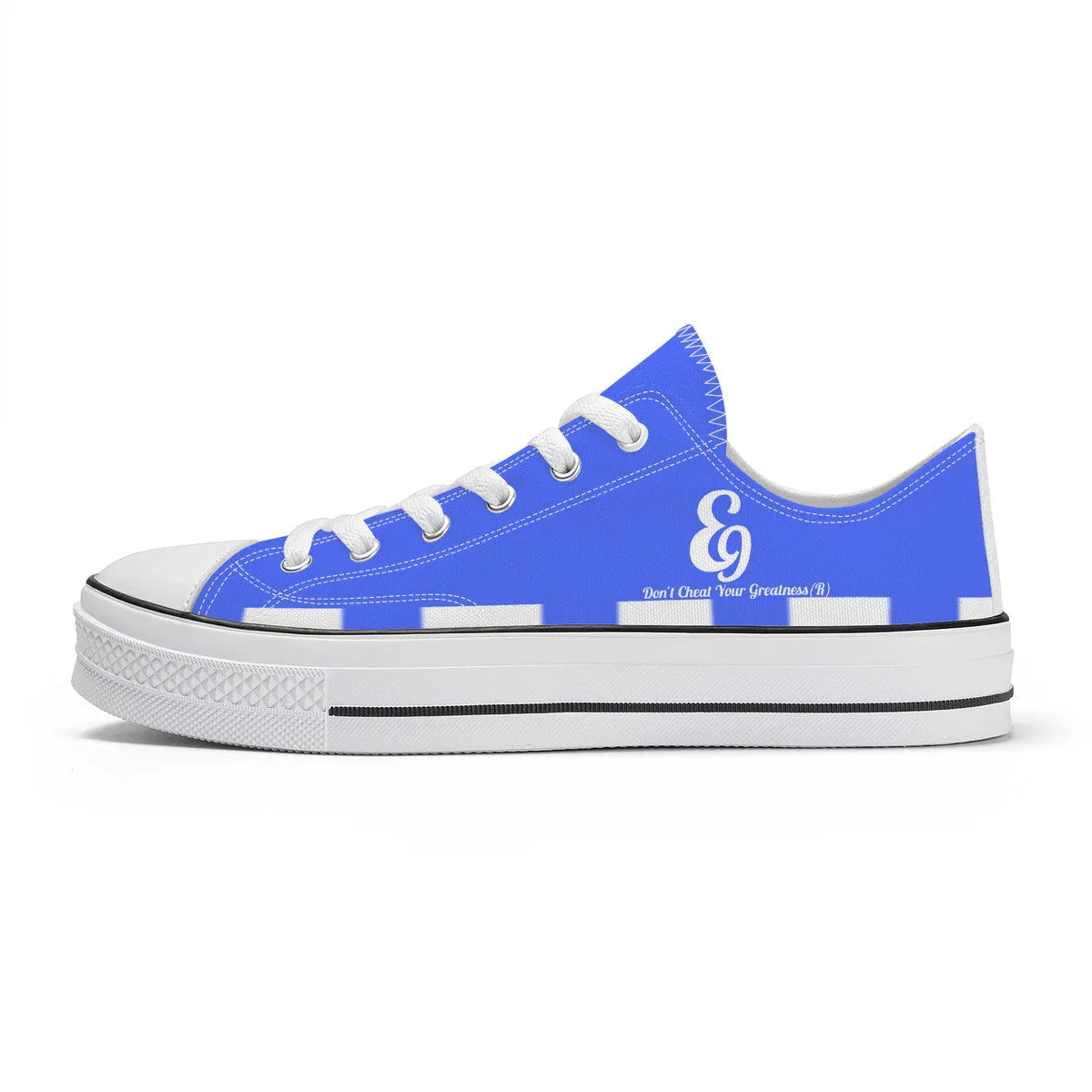 E9 Edition Unisex Classic Low Top Canvas Shoes - White