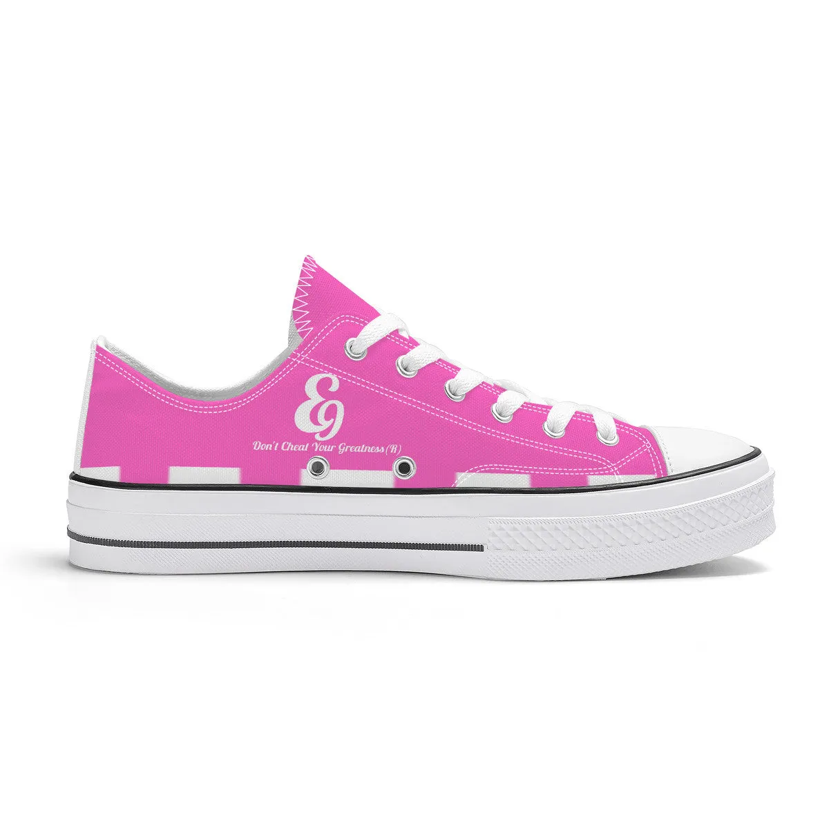 E9 Edition Unisex Classic Low Top Canvas Shoes - White