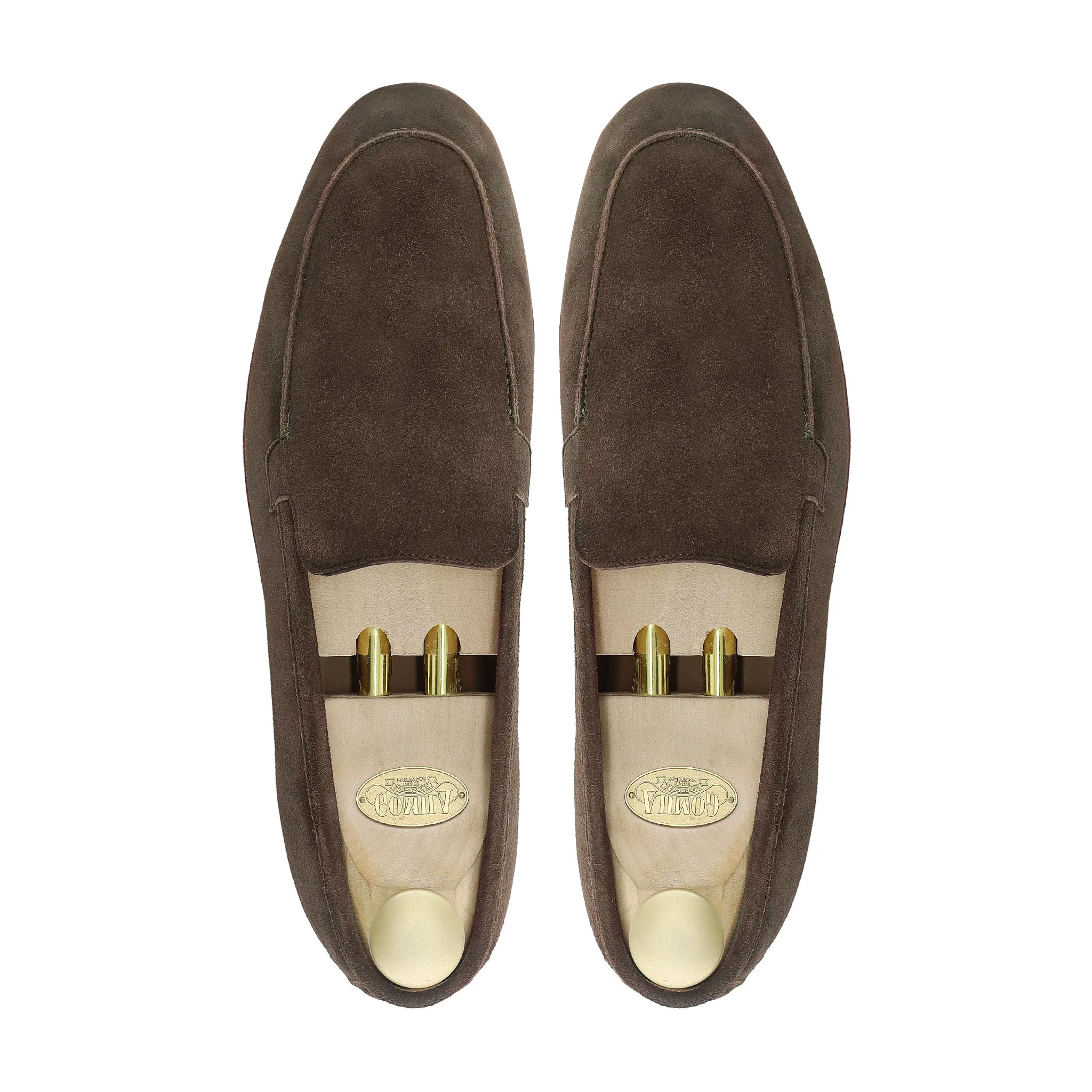 Elbert - Men's Dark Brown Kid Suede Loafer