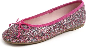 FEVERSOLE Women's Bling Soft Cushioned Comfort Flats Sparkle Party Ballets