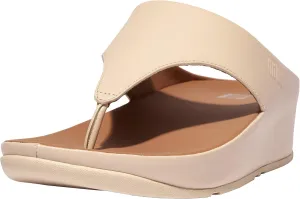 FitFlop Women's Shuv Adjustable Tumbled-Leather Toe-Post Sandals Wedge