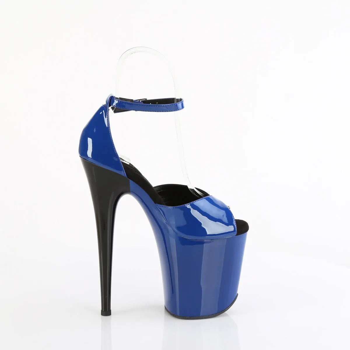FLAMINGO-884 - Royal Blue-Black Heels