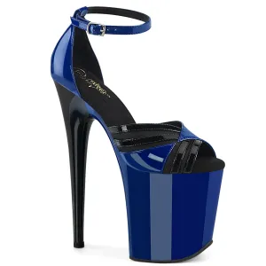 FLAMINGO-884 - Royal Blue-Black Heels