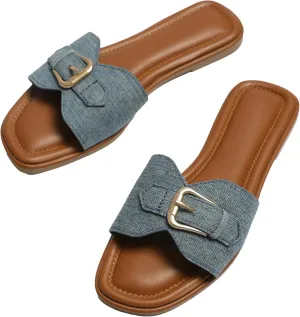Flat Womens Sandals Flat Slide Sandals Women Black Brown White Sandals Size 6-11