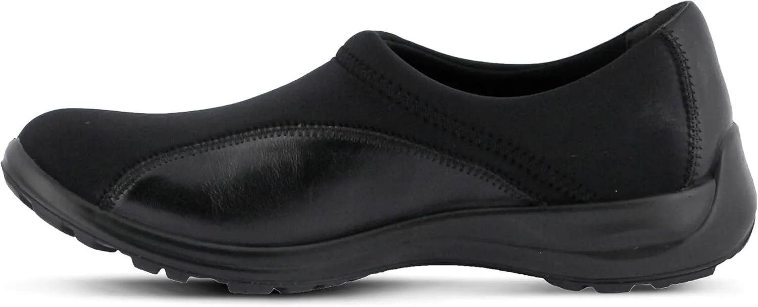 Flexus Spring Step Willow Flat Shoes for Women - Leather and Lycra Women's Slip-On Shoes - Ladies Casual Shoes for Work or Everyday Wear