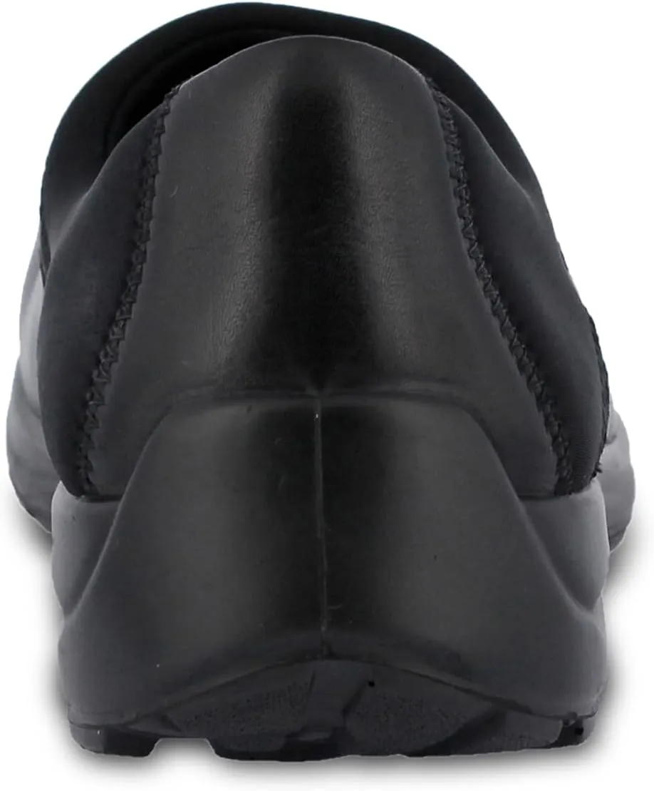 Flexus Spring Step Willow Flat Shoes for Women - Leather and Lycra Women's Slip-On Shoes - Ladies Casual Shoes for Work or Everyday Wear