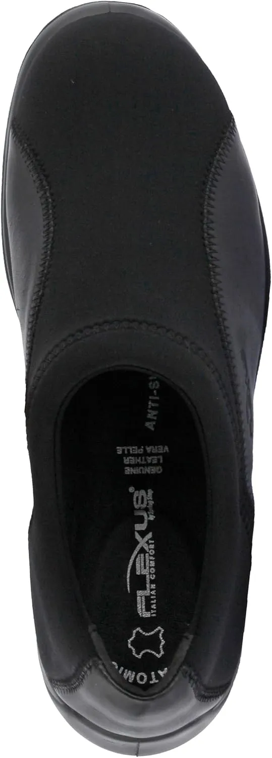 Flexus Spring Step Willow Flat Shoes for Women - Leather and Lycra Women's Slip-On Shoes - Ladies Casual Shoes for Work or Everyday Wear