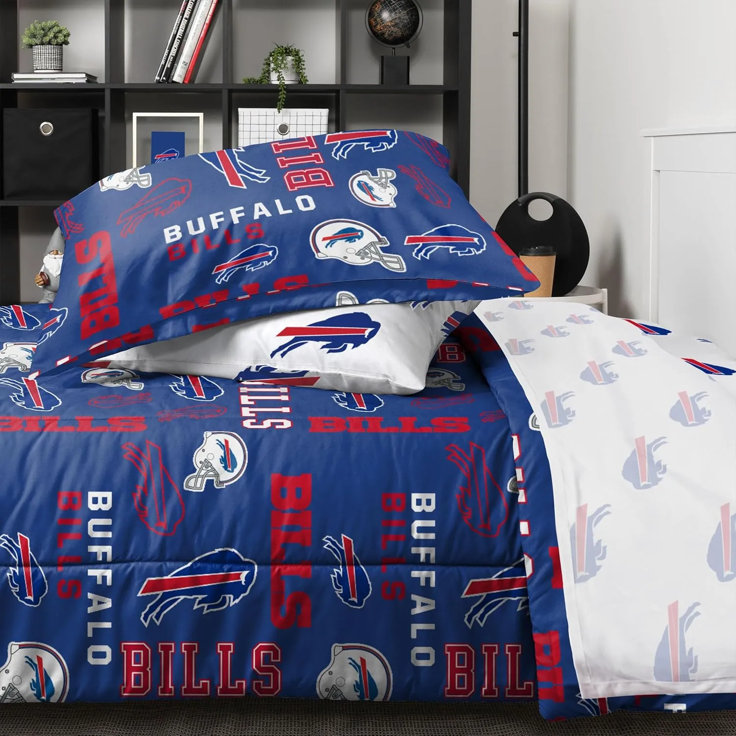 FOCO NFL Team Logo Bed in a Bag Comforter Sheets Pillow Cases Bedding 5-Piece Set