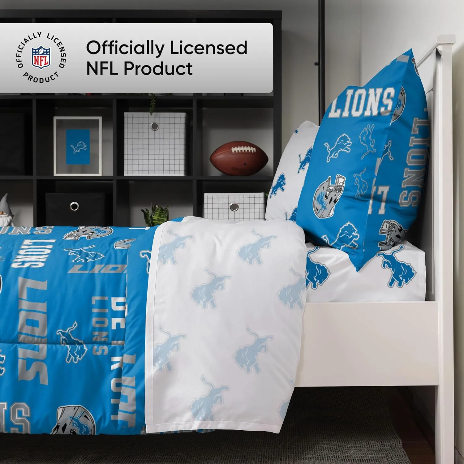 FOCO Seattle Seahawks NFL Team Color Bed In a Bag Comforter Bedding 5 Piece Full Set