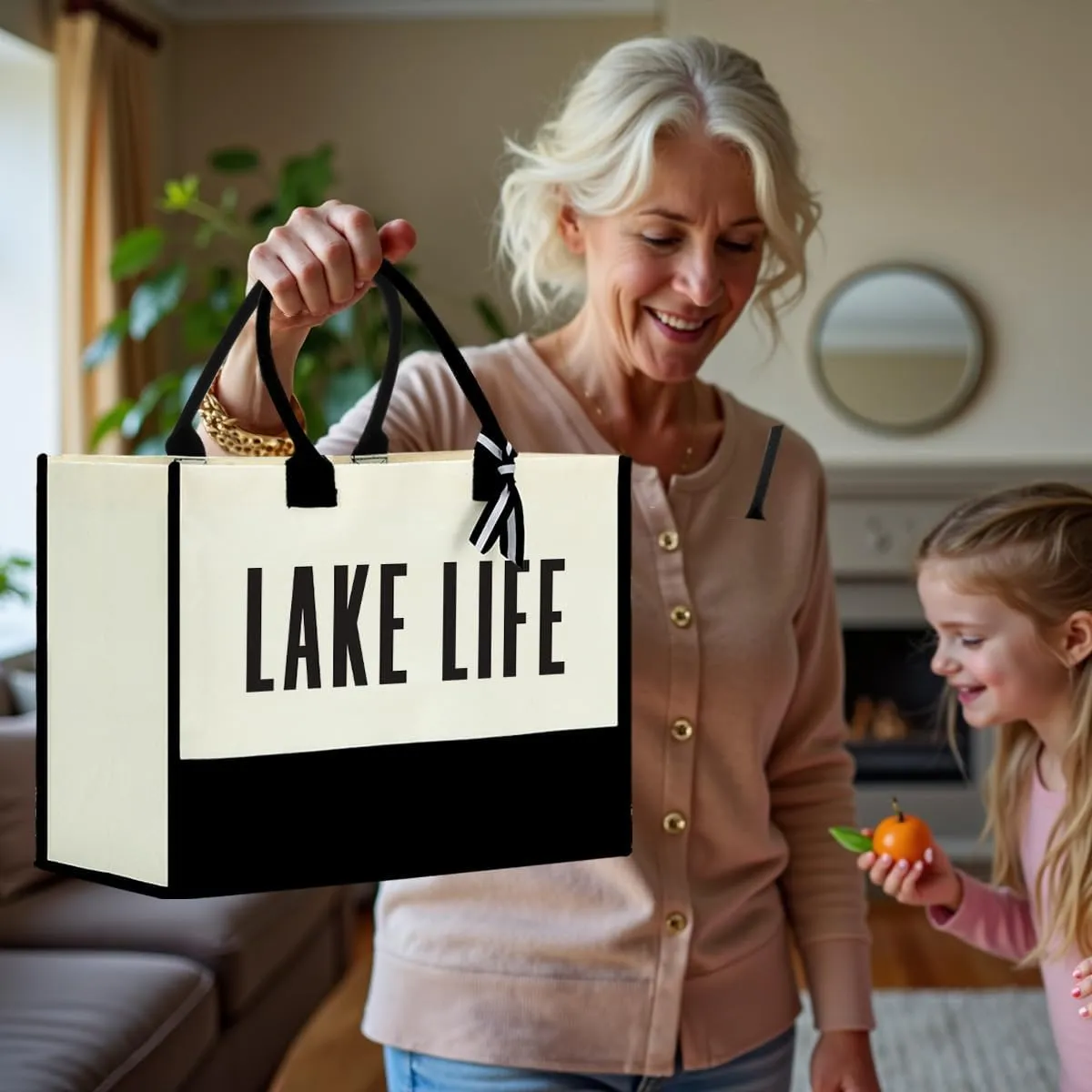 FORBIDDEN PAPER Retirement Gifts for Women Retirement Decorations Travel Gift Lake House Gifts Boat BeachTote Bag