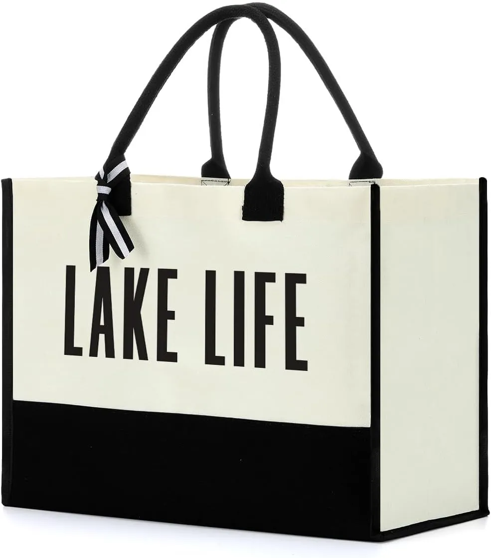 FORBIDDEN PAPER Retirement Gifts for Women Retirement Decorations Travel Gift Lake House Gifts Boat BeachTote Bag