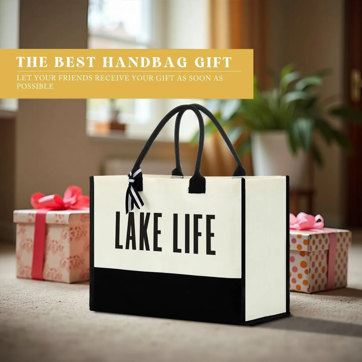 FORBIDDEN PAPER Retirement Gifts for Women Retirement Decorations Travel Gift Lake House Gifts Boat BeachTote Bag
