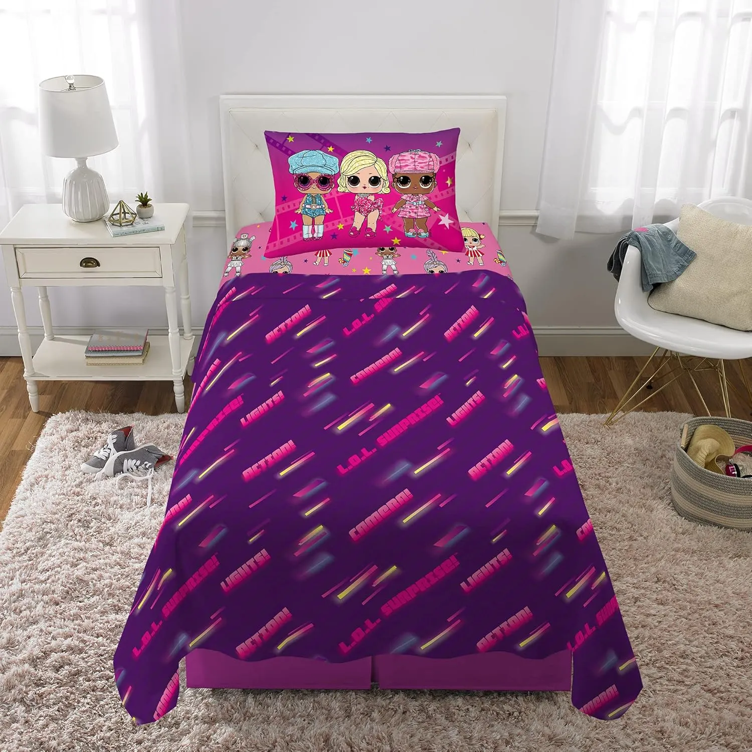 Franco Kids Bedding Super Soft Microfiber Sheet Set, Twin, LOL Surprise