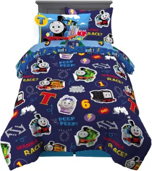 Franco Thomas & Friends Kids Bedding Super Soft Comforter and Sheet Set with Sham, 5 Piece Twin Size, (Officially Licensed Product)