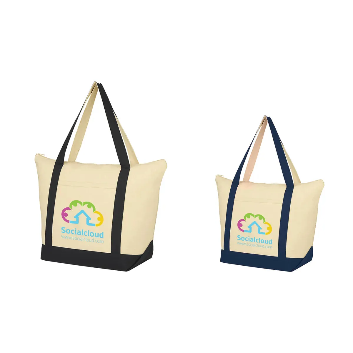 Full Color Folksy 12 oz. Cotton Canvas Tote Bag