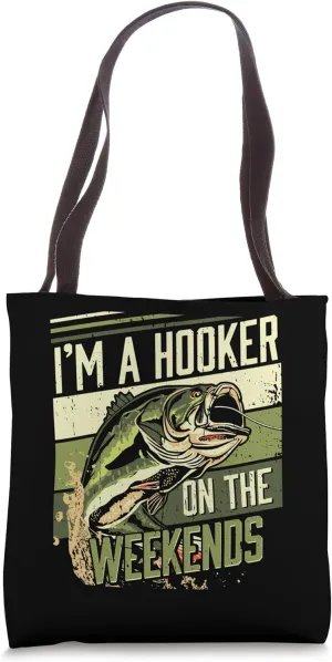 Funny Fishing Lure Retro Weekend Angler Tote Bag