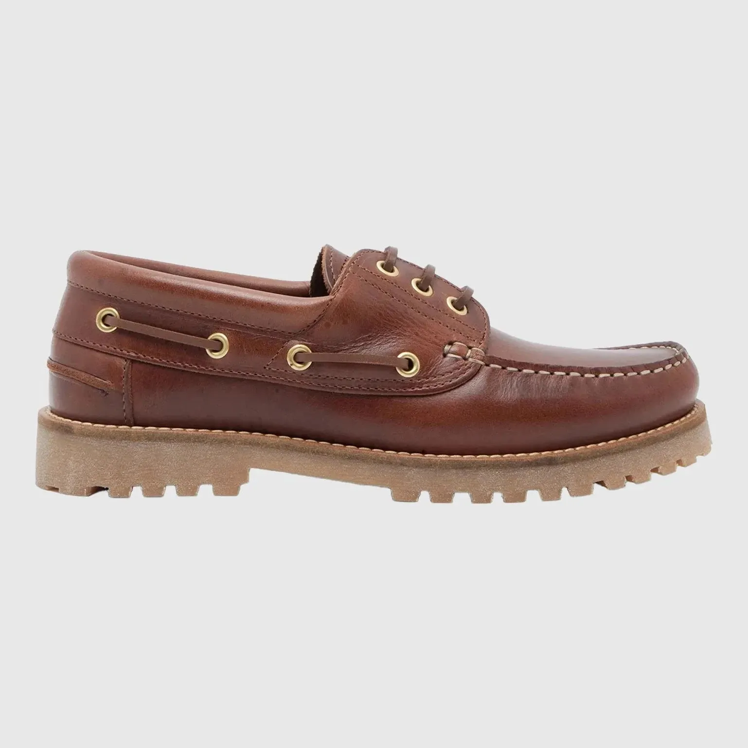 Garment Project Ollie Boat Shoe - Brown Leather