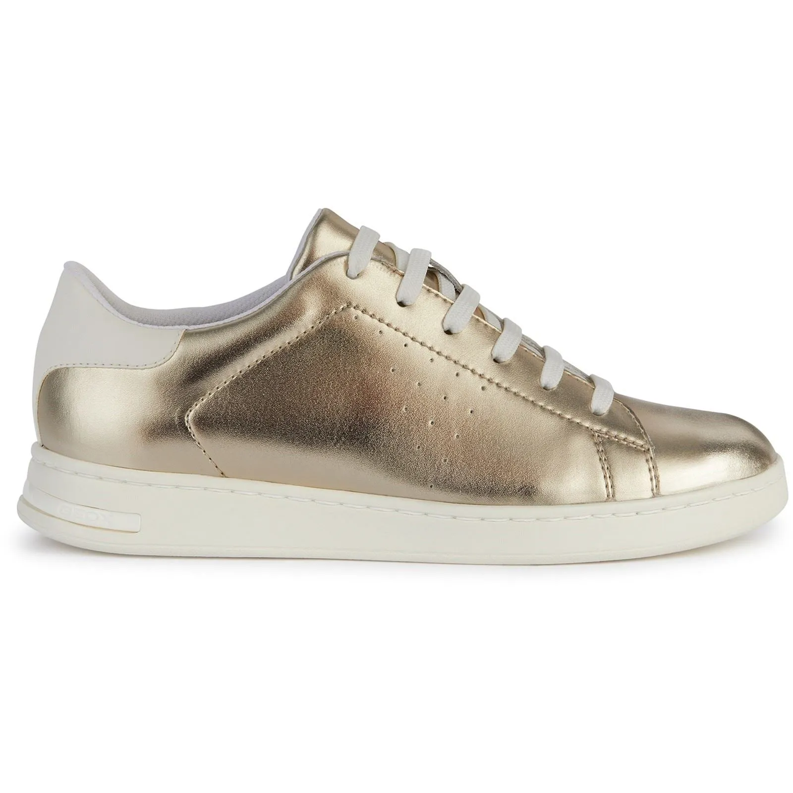 Geox D Jaysen B Leather Women's Light Gold/Optic White Trainers