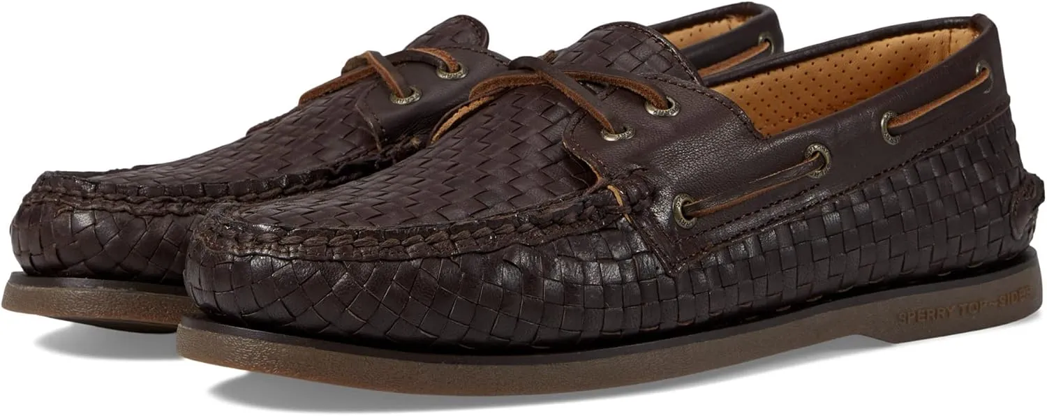 Gold Authentic Original 2-Eye Woven Boat Shoe