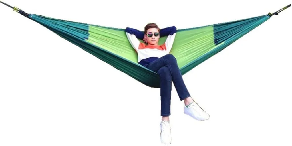 Hammock Outdoor Camping Canvas Hammock Single Double Camping Thickened Hanging Chair Dormitory Swing Portable Hammocks for Outside(Blue,Small)
