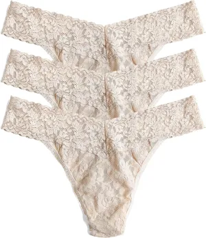 hanky panky, Signature Lace Original Rise Thong 3 Pack, One Size (4-14)